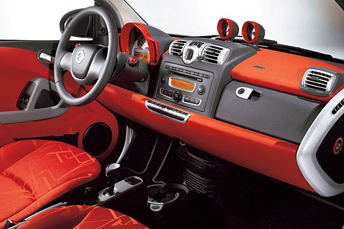 Der Pep der ersten Generation ist weg:  Cockpit im Smart fortwo II.