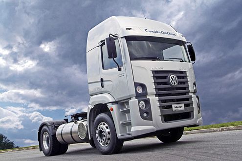 Acht Gänge, 80 km/h bei 1800 Touren: der VW Constellation.