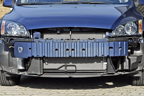 Beispiel Ford Focus: Der Stoßfänger ist breit und hoch genug.