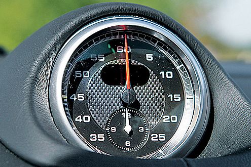 Gibt's nur im Porsche: das Chrono-Paket mit Stoppuhr.