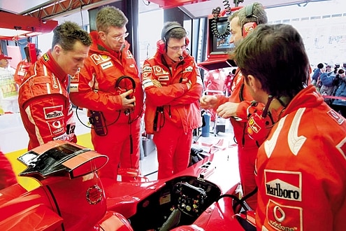 2006: Schumacher und das ganze Ferrari-Team wollen es nach dem Debakel 2005 noch einmal wissen.