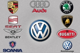 Volkswagen VW Porsche Logo Montage