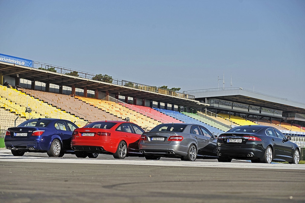 Audi RS 6 BMW M5 Mercedes E 63 AMG Jaguar XFR