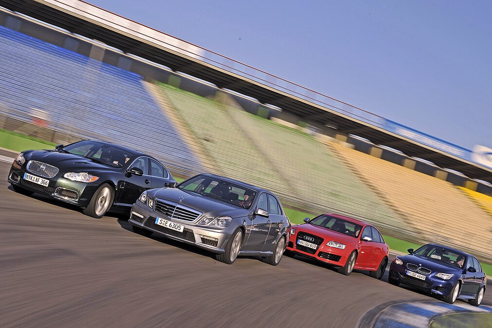 Jaguar XFR Mercedes E-Klasse E 63 AMG Audi RS6 BMW M5