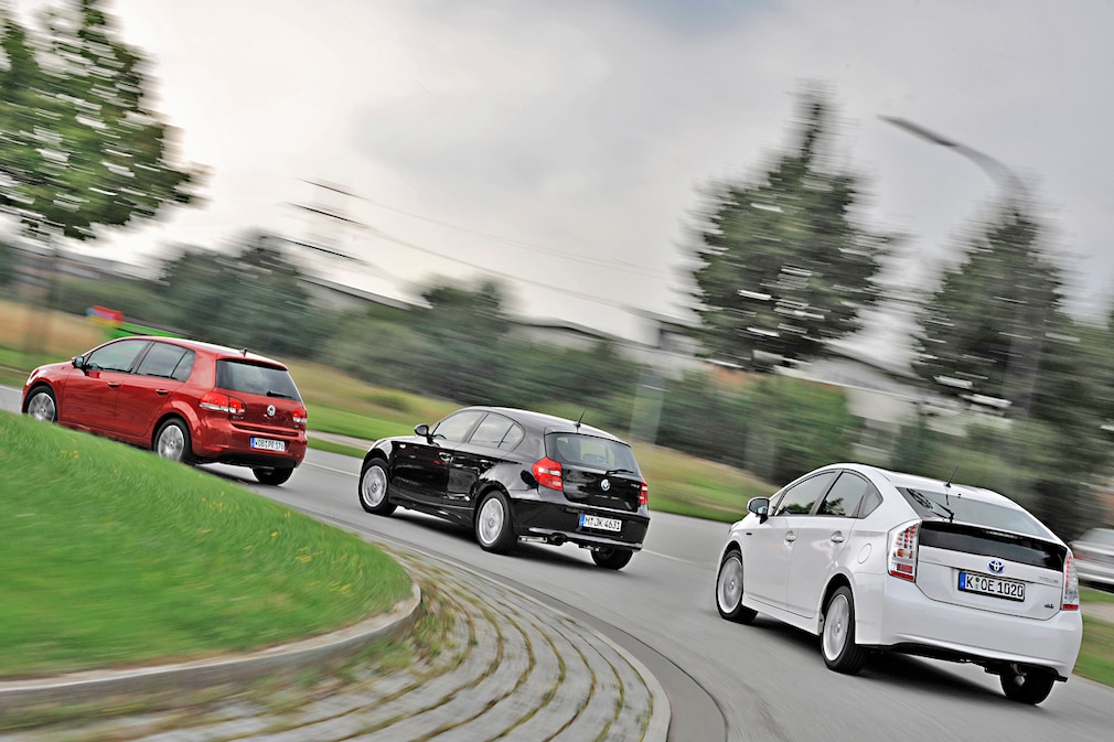 BMW 116d Toyota Prius VW Golf 1.4 TSI