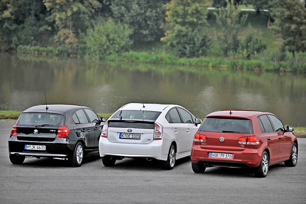 BMW 116d Toyota Prius VW Golf 1.4 TSI