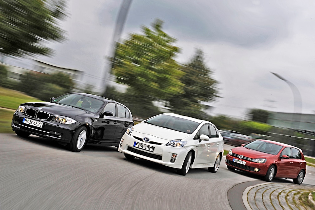 BMW 116d Toyota Prius VW Golf 1.4 TSI