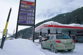 Spritpreise in den Ski-Urlaubsländern