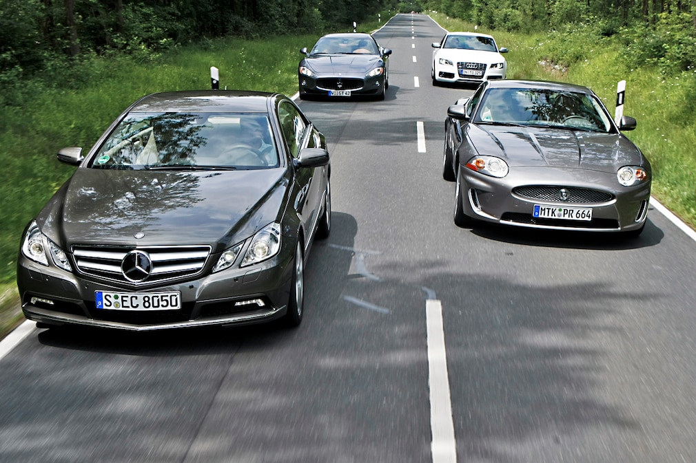 Mercedes E 500 Coupé Audi S5 Jaguar XK Maserati GranTurismo