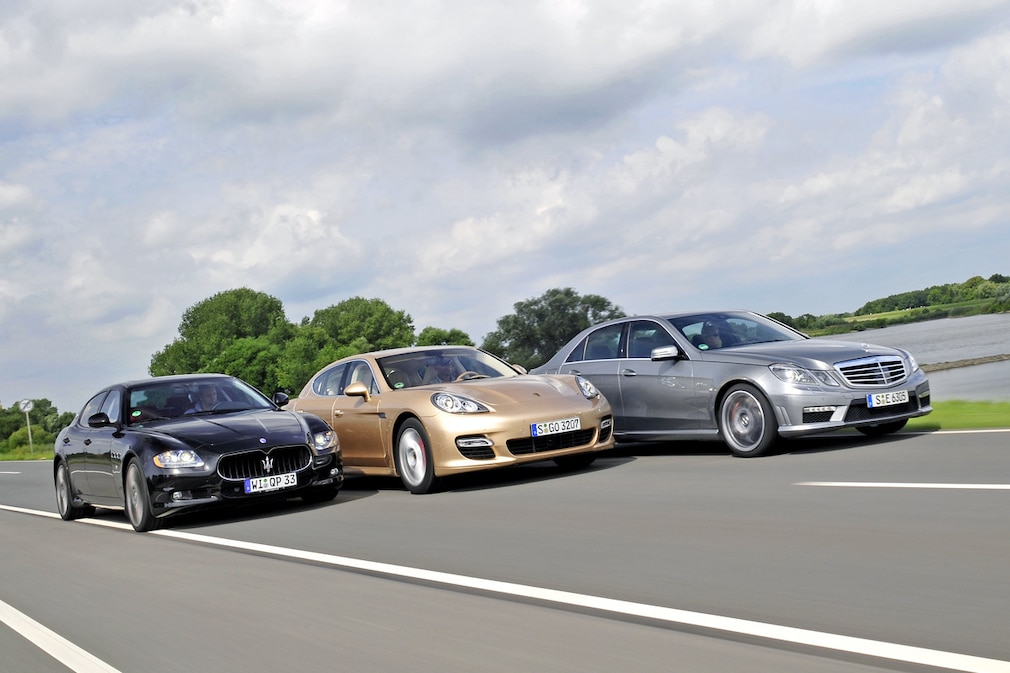 Maserati Quattroporte Sport GTS Porsche Panamera Turbo Mercedes E 63 AMG