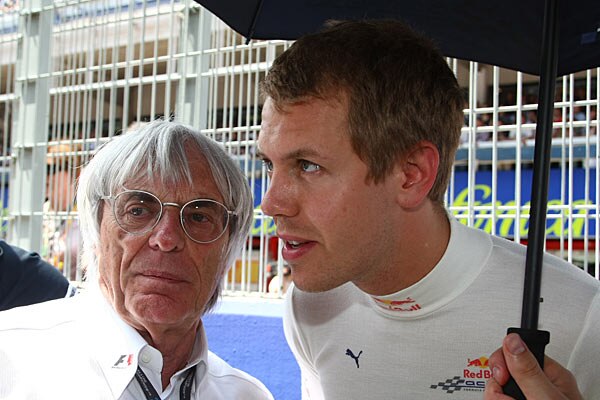 Bernie Ecclestone Sebastian Vettel Formel 1 2009 Grand Prix GP Großer Preis Belgien Spa Francorchamps Interview