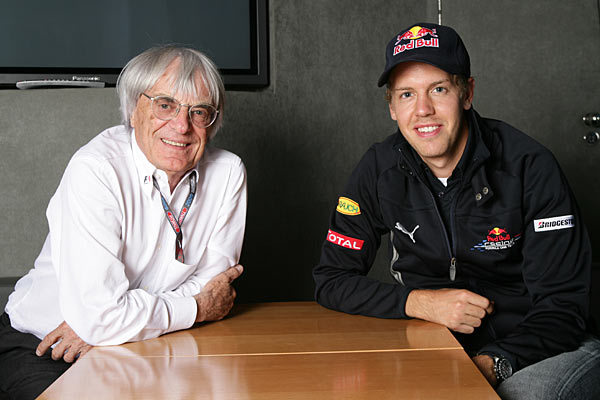 Bernie Ecclestone Sebastian Vettel Formel 1 2009 Grand Prix GP Großer Preis Belgien Spa Francorchamps Interview