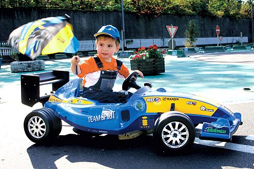 Ein echter Hingucker: Formel 1 für Kinder.