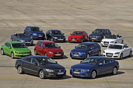 Vergleich: Audi gegen VW