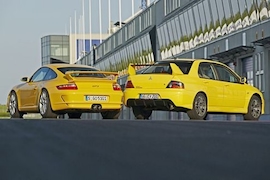 Vergleich Evo IX gegen 911 GT3