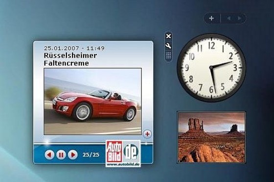 "Gadgets" in Microsoft Vista