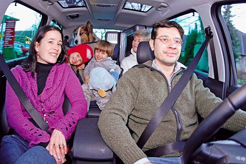 Im Galaxy sind alle zufrieden, wenn es losgeht zur großen Urlaubsfahrt.