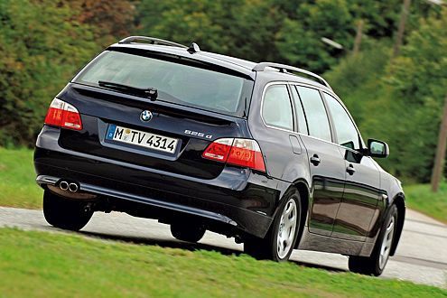 Gute Bremsen: Der 525d steht aus 100 km/h in weniger als 38 Metern.