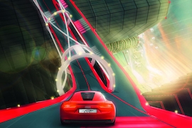 Audi E-Tron im Rennspiel "Vertical Run"