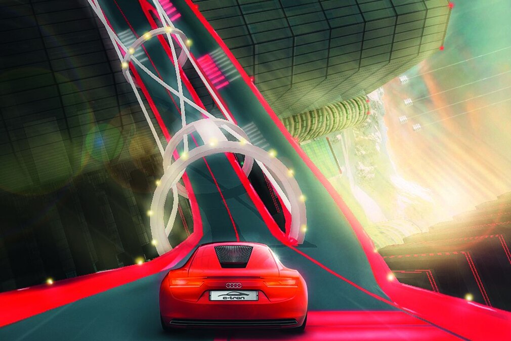 Audi E-Tron im Rennspiel "Vertical Run"