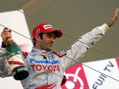 Jarno Trulli jubelt über das vierte Podium des Toyota-Teams in diesem Jahr
