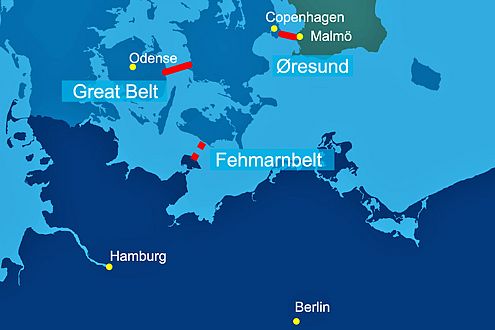 Streitpunkt finanzielles Risiko: Bau der Fehmarnbelt-Brücke in Gefahr.