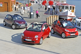 Vergleich: Fiat 500C, Smart fortwo Cabrio, Citroën C3 Pluriel