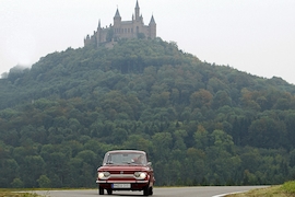 Mit dem NSU Prinz auf der Hohenzollernstraße