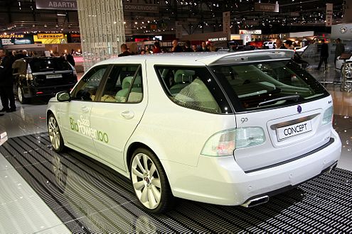 Saab baut auf Biopower: Studie des 9-5 mit Ethanol-Antrieb.