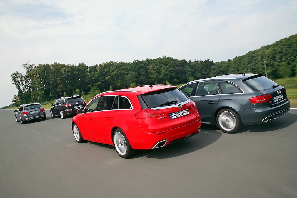 Opel Insignia OPC Sports Tourer BMW 335i xDrive Touring Audi S4 Avant VW Passat Variant R36