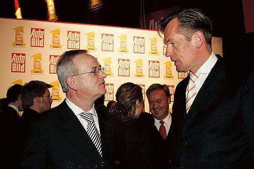 VW-Chef Martin Winterkorn (l.) mit Dr. Mathias Döpfner (Springer).
