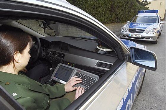 Hightech in Polizeiautos