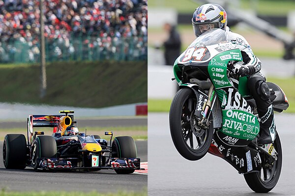 Sebastian Vettel und Jonas Folger