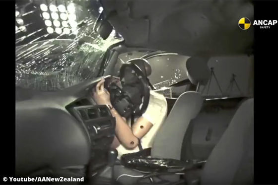 Crashtest: Unfall im Auto ohne Airbag - AUTO BILD