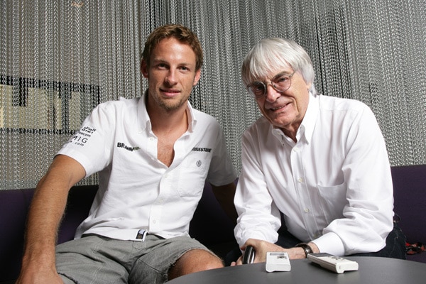 Jenson Button Bernie Ecclestone