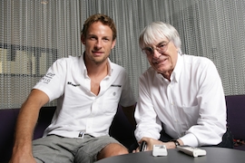Jenson Button Bernie Ecclestone