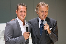 Michael Schumacher mit Ferrari-Präsident Luca di Montezemolo
