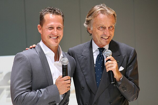 Michael Schumacher mit Ferrari-Präsident Luca di Montezemolo