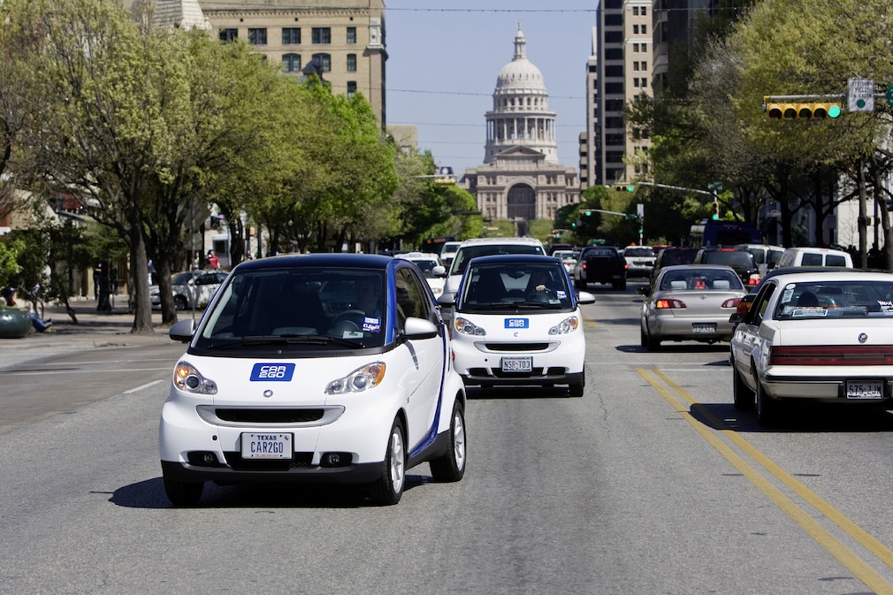 Smarts von Car2Go sind jetzt auch in Austin, Texas unterwegs.