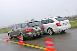 Skoda Superb Combi Mercedes E-Klasse T-Modell