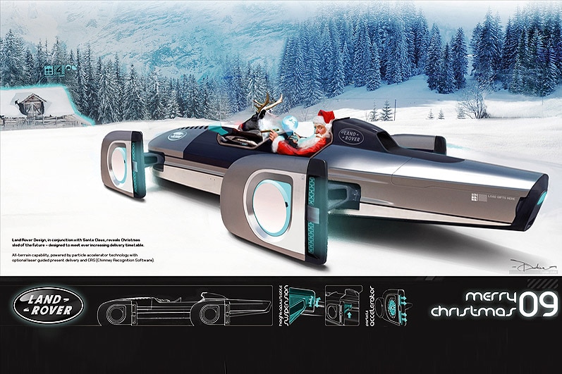 Land Rover Weihnachtsschlitten