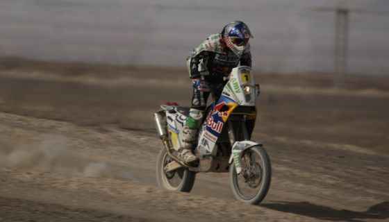 Dreht auf: Vorjahressieger Marc Coma (Spanien, KTM) war auf der sechsten Wertungsprüfung unschlagbar.