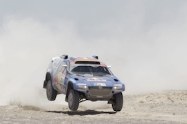 Etappensieger: Nasser Al-Attiyah/Timo Gottschalk auf VW Race Touareg