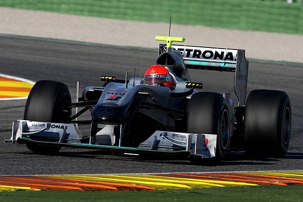 Michael Schumacher beim F1-Test in Valencia