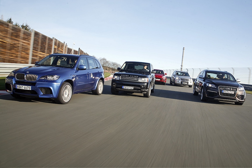 BMW X5 M Range Rover Sport Supercharged Porsche Cayenne Turbo S Mercedes ML 63 AMG Audi Q7 V12 TDI