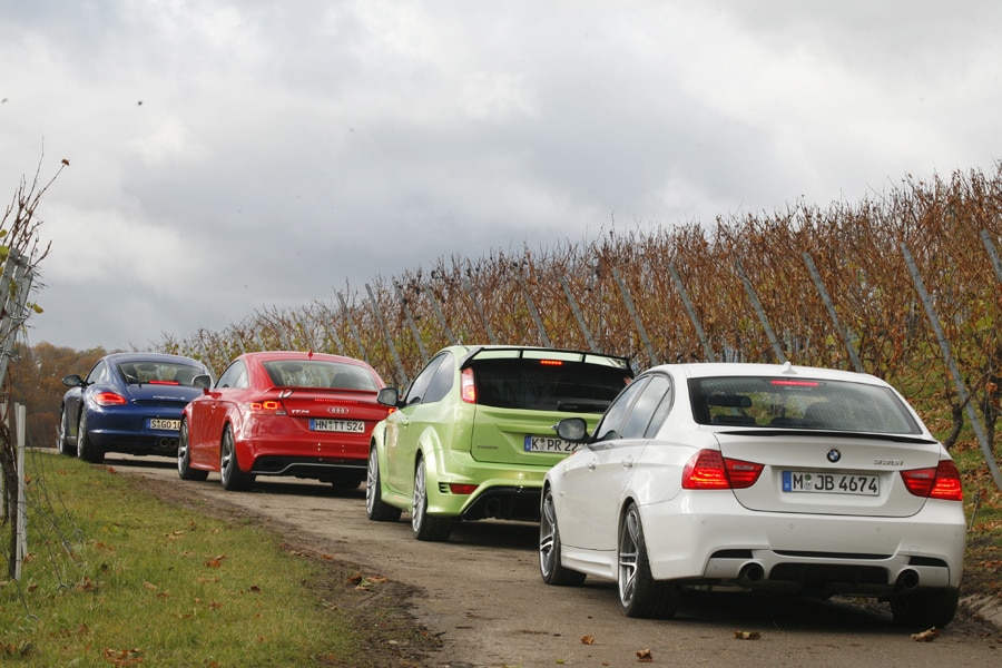 Audi TT RS BMW 335i Performance Ford Focus RS Porsche Cayman S