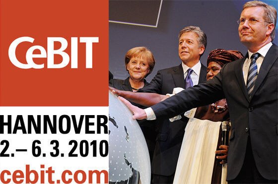 Angela Merkel auf der CEBIT 2010