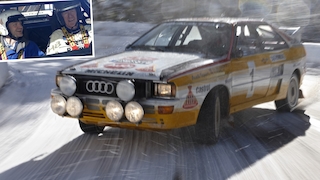 Unterwegs mit Walter Röhrl im Audi Rallye quattro am Col de Turini (Rallye Monte Carlo)