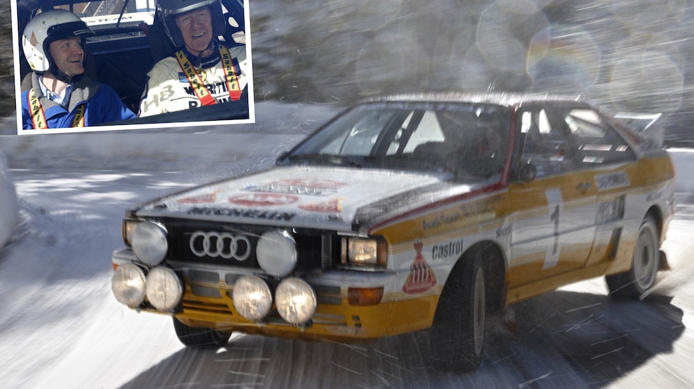 Unterwegs mit Walter Röhrl im Audi Rallye quattro am Col de Turini (Rallye Monte Carlo)