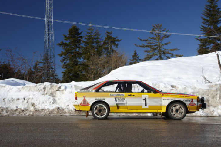 Unterwegs mit Walter Röhrl im Audi Rallye quattro am Col de Turini (Rallye Monte Carlo)
